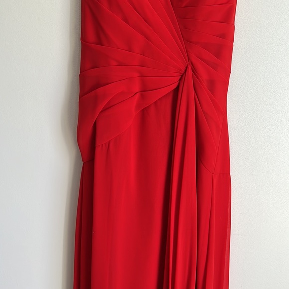❤️ Faviana Couture Red Strapless Prom Dress Size 4 - Picture 5 of 17